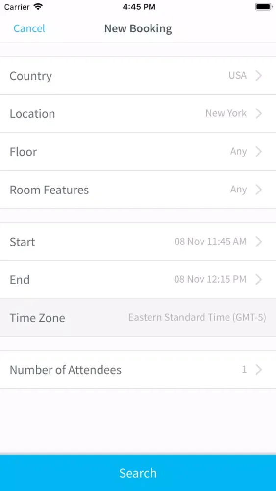 ภาพหน้าจอของ Condeco Room Booking