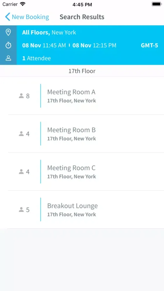 ภาพหน้าจอของ Condeco Room Booking
