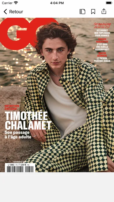Screenshot di GQ Magazine France