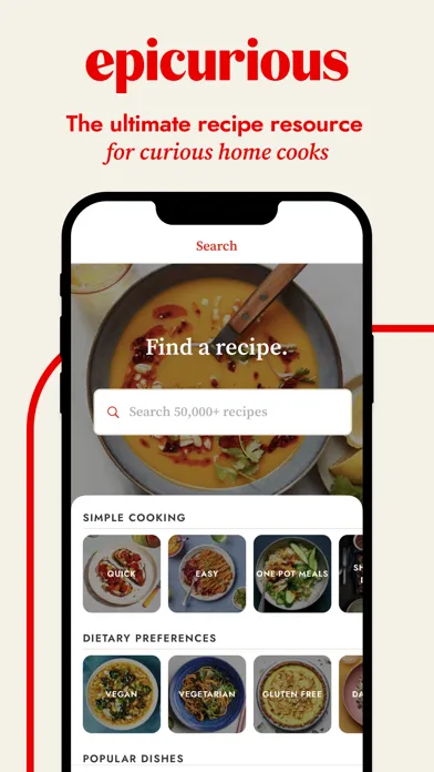 Capturas de pantalla de Epicurious