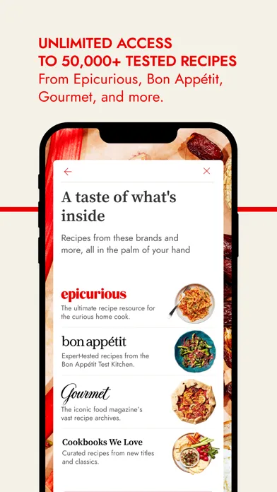 Capturas de pantalla de Epicurious