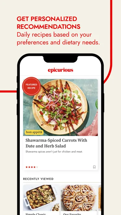 Capturas de pantalla de Epicurious