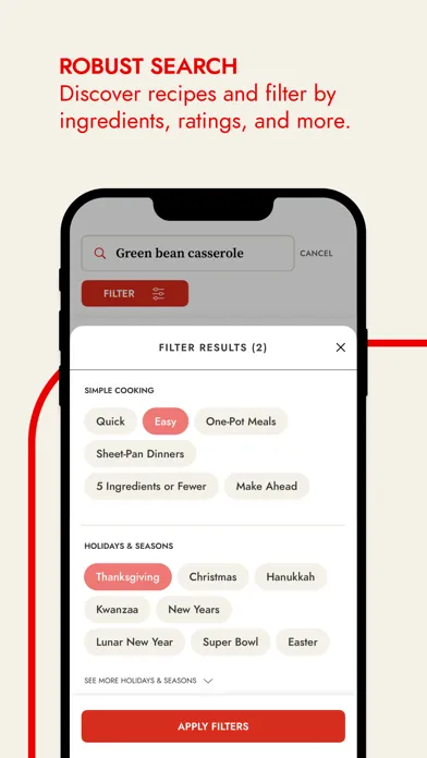 Capturas de pantalla de Epicurious