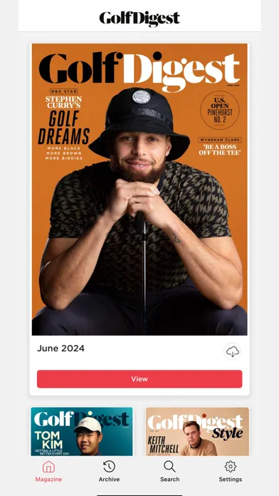 Golf Digest Magazine应用截图