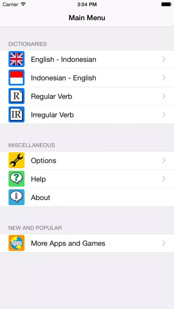 Tangkapan layar Kamus Lengkap - English N' Indonesia Dictionary
