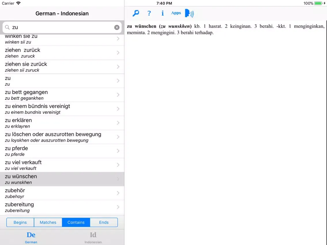 Kamus Lengkap - German iPad  スクリーンショット