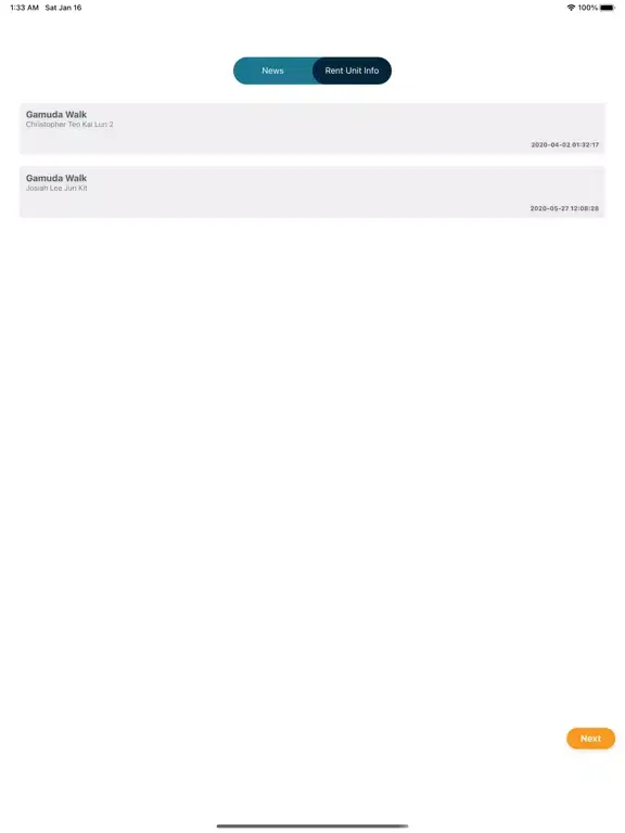 Condo Management System iPad  سکرین شاٹس