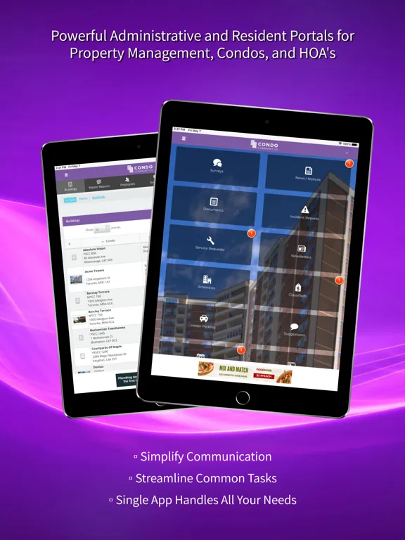 Capturas de pantalla de Condo Comm iPad 