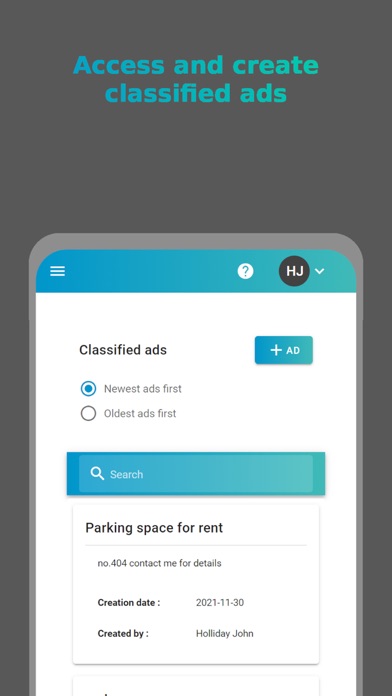 ภาพหน้าจอของ Condo Manager Web App