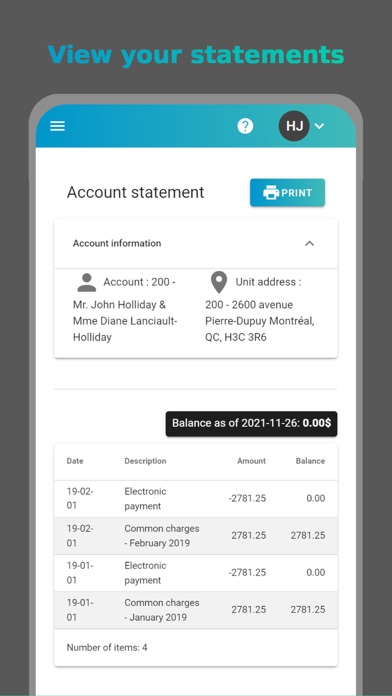ภาพหน้าจอของ Condo Manager Web App