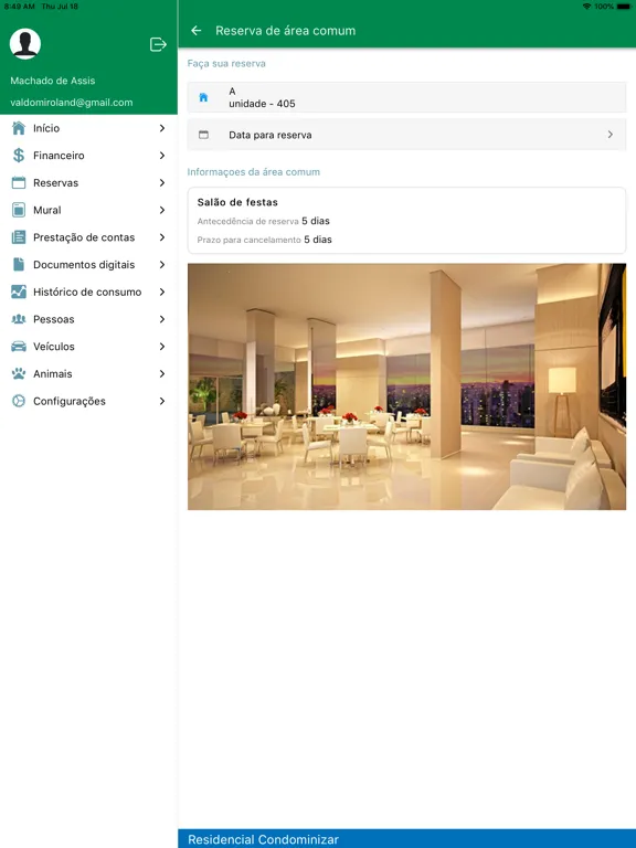 Condominizar Portal Condomínio iPad  Screenshots