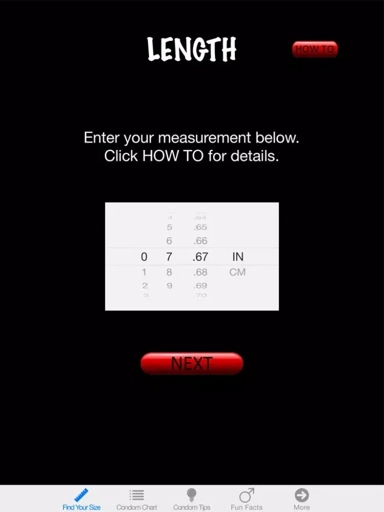 Condom Size iPad 應用截圖