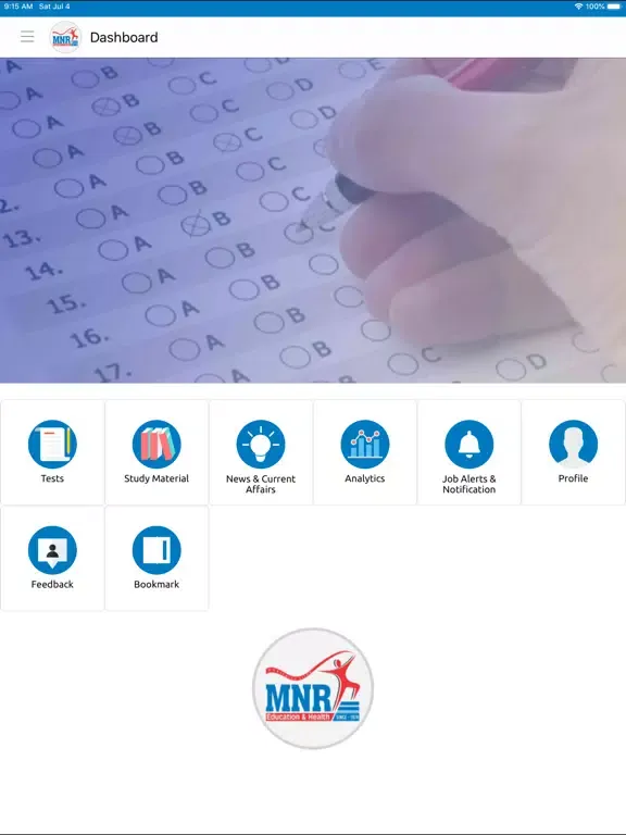 MNR Online Exam iPad  سکرین شاٹس
