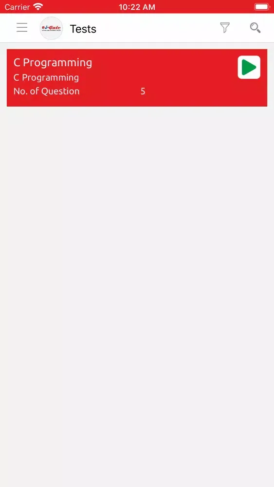 Screenshot di iGate Online Test Bhilai
