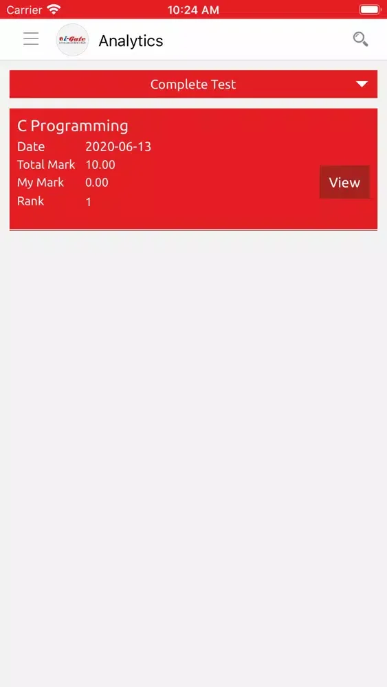 Screenshot di iGate Online Test Bhilai