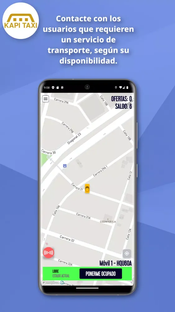Ảnh chụp màn hình của KaPi Taxi Tolues Conductor