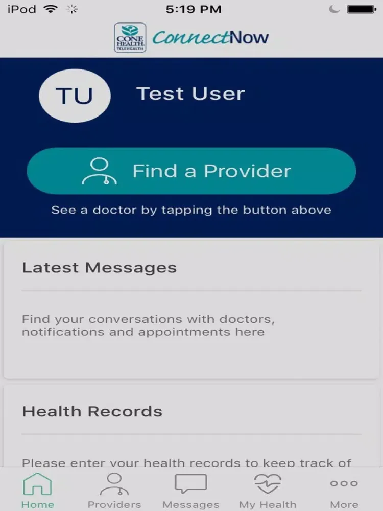 Capturas de pantalla de Cone Health Virtual Visit iPad 