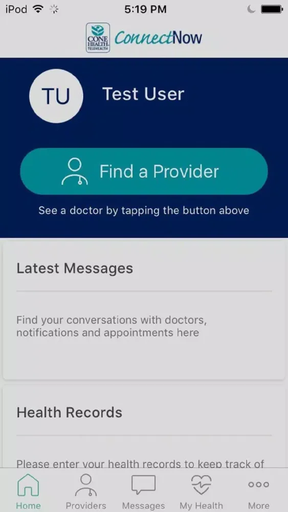 Capturas de pantalla de Cone Health Virtual Visit