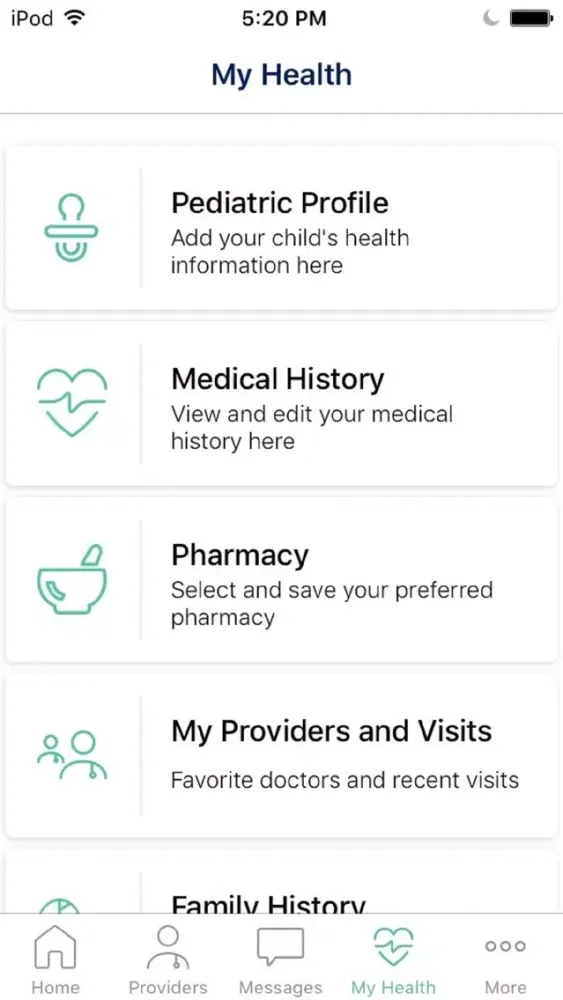 Capturas de pantalla de Cone Health Virtual Visit