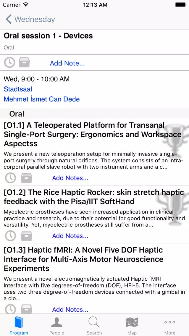 Haptics2017 Ekran Görüntüleri