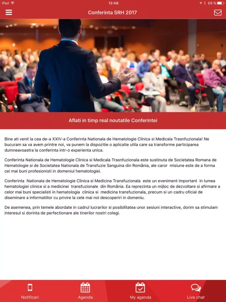 Zrzuty ekranu Conferinta 2017 iPad 
