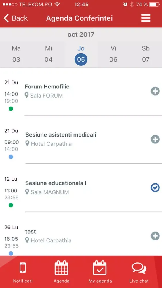 Zrzuty ekranu Conferinta 2017