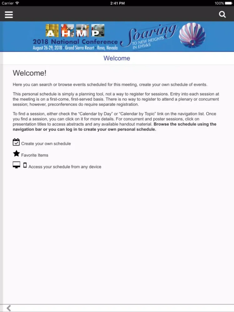 AHMP 2018 iPad  Ekran Görüntüleri