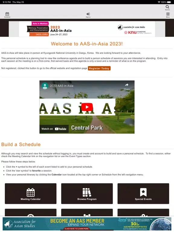 Capturas de tela do AAS in Asia 2023 iPad 