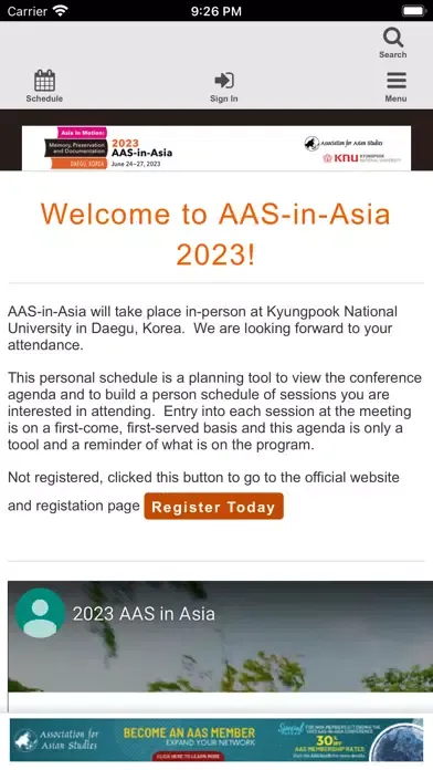 Capturas de tela do AAS in Asia 2023