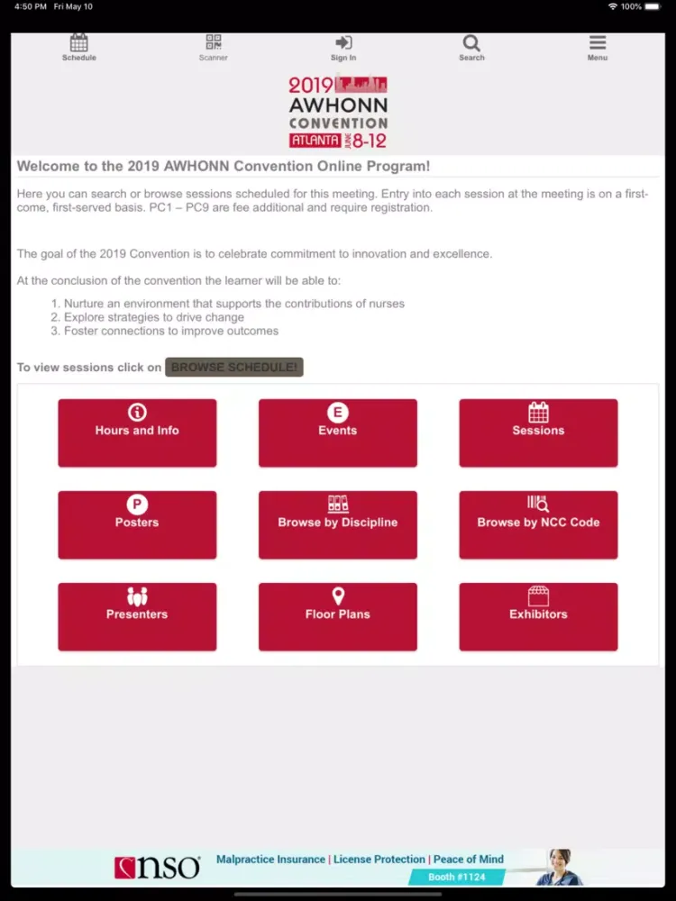Скриншоты AWHONN 2019 Convention iPad 
