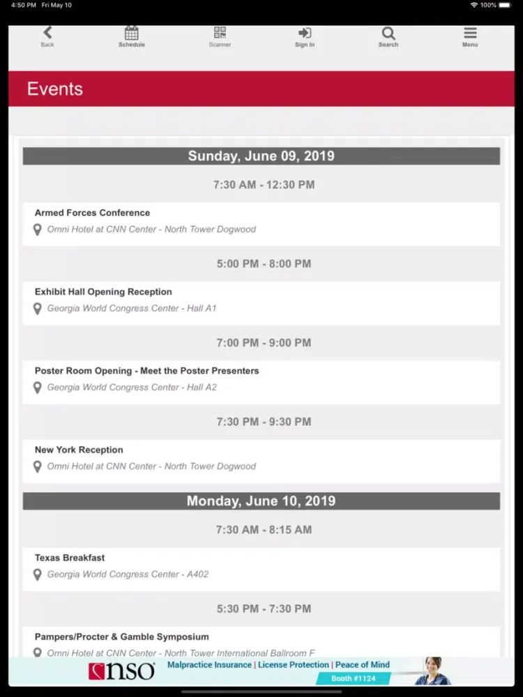 Скриншоты AWHONN 2019 Convention iPad 