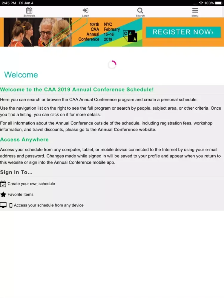 CAA 2019 iPad 应用截图