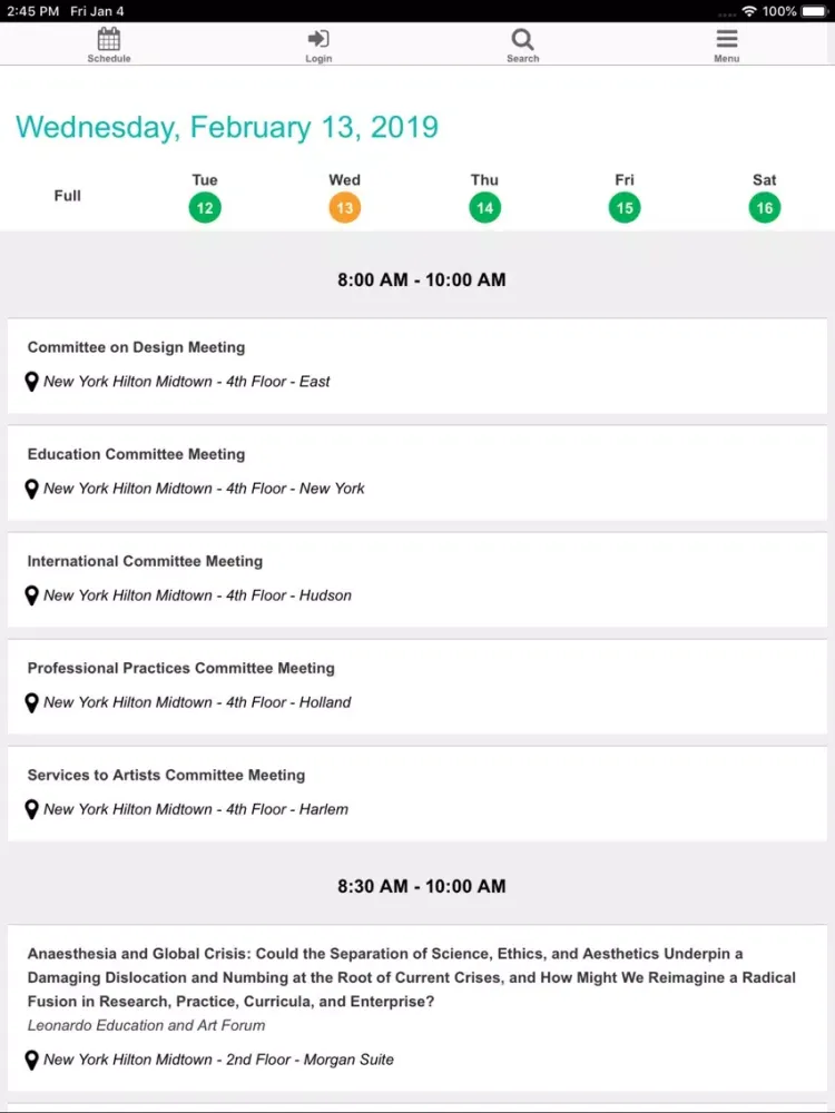 CAA 2019 iPad 应用截图