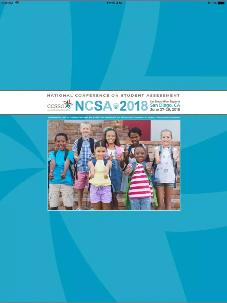 Capturas de tela do CCSSO NCSA2018 iPad 