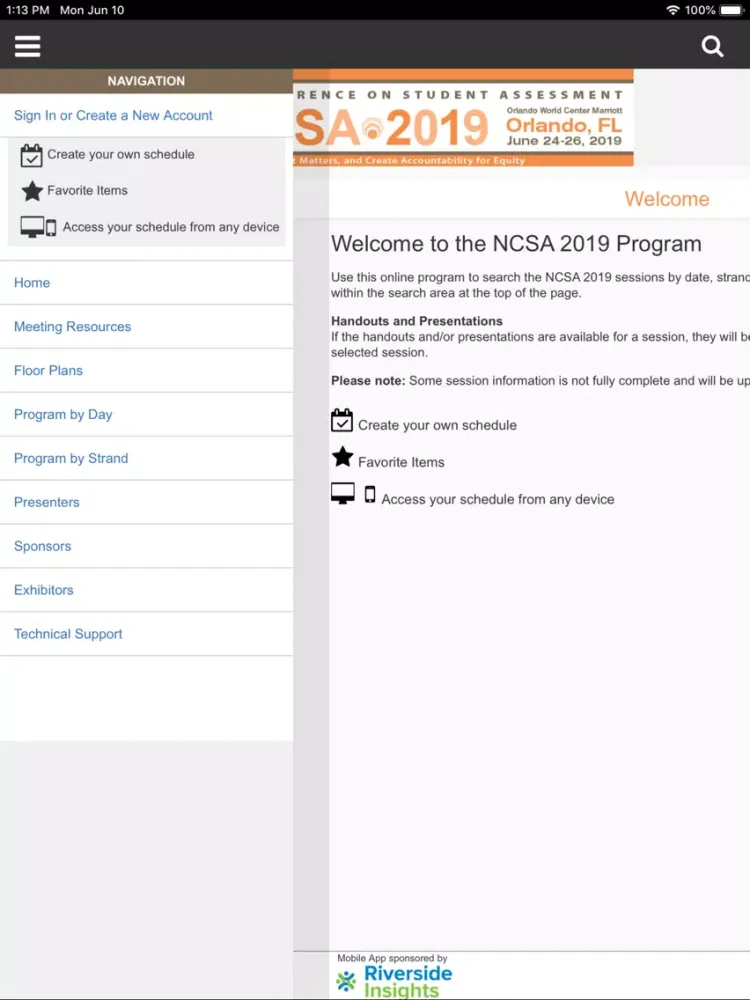 CCSSO 2019 NCSA iPad 應用截圖