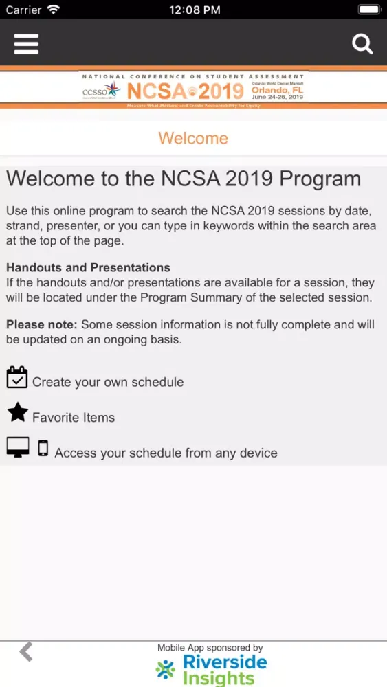 CCSSO 2019 NCSA應用截圖