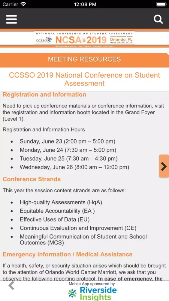 CCSSO 2019 NCSA應用截圖
