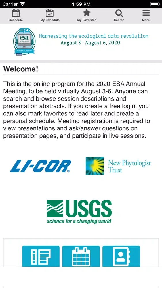 Captures d'écran de ESA 2020 Annual Meeting