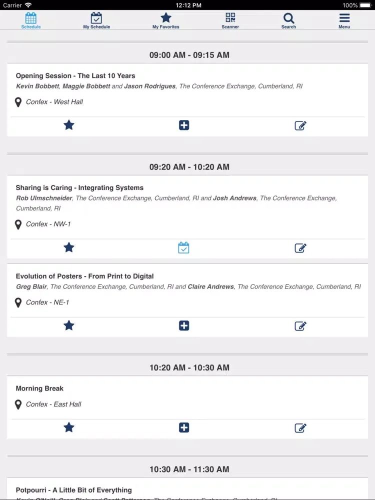 10th Annual Confex Users Group iPad  স্ক্রিনশট