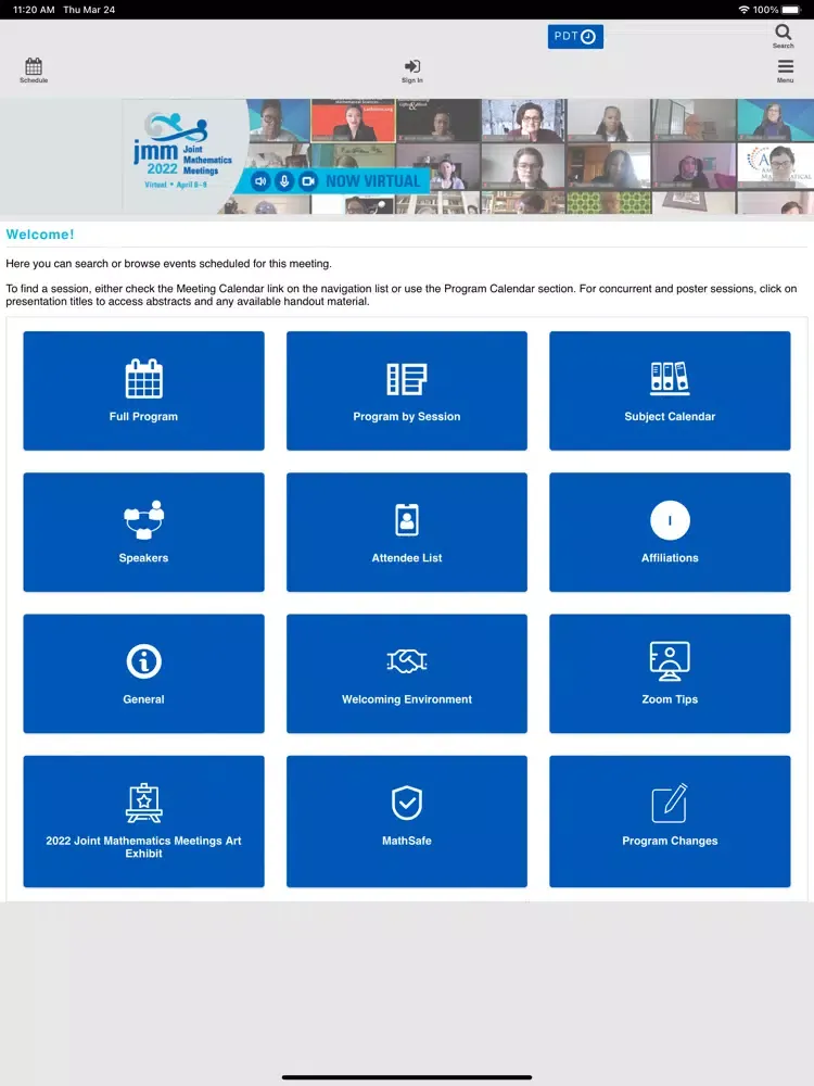 AMS JMM 2022 iPad  Screenshots