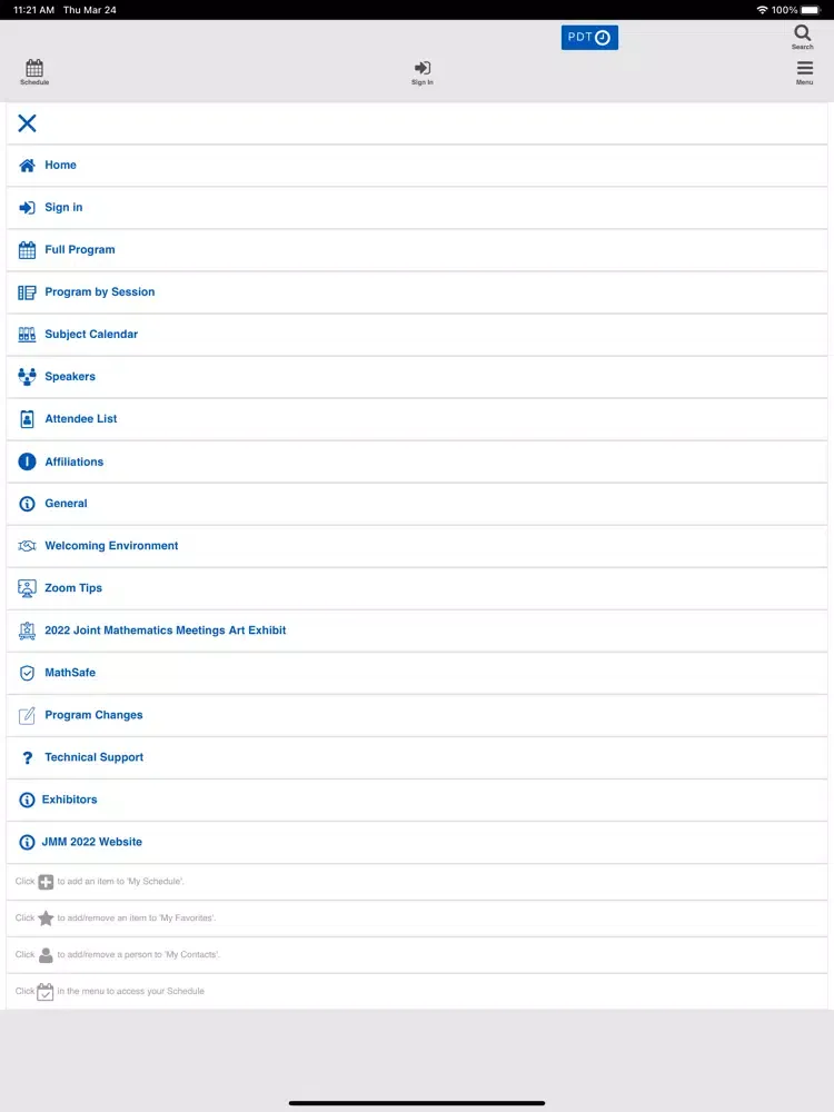 AMS JMM 2022 iPad  Screenshots