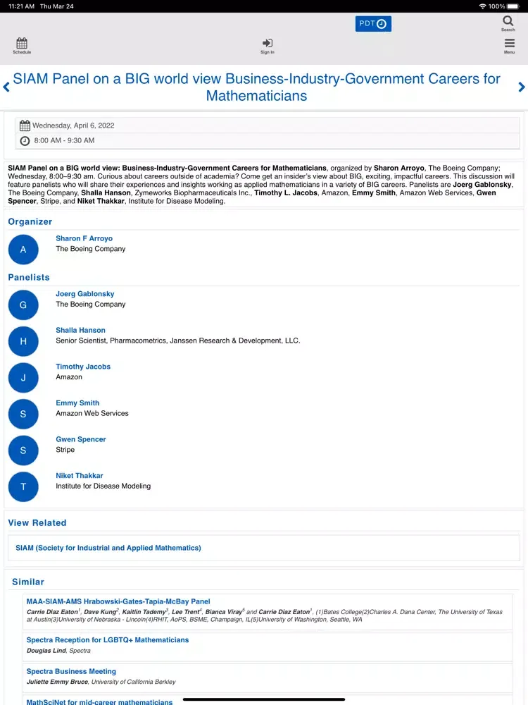AMS JMM 2022 iPad  Screenshots
