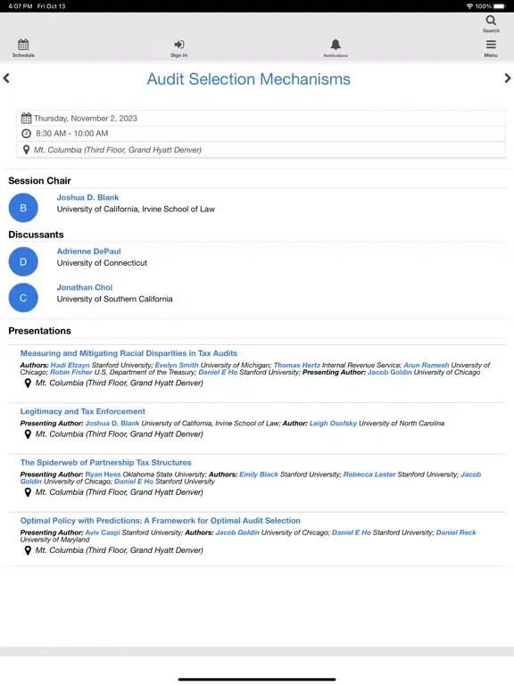 NTA 116th Annual Conference iPad  Screenshots