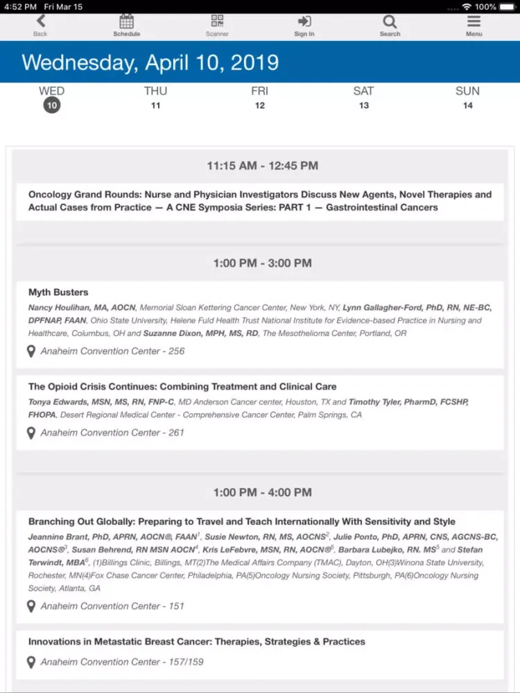 ONS Congress 2019 iPad  スクリーンショット