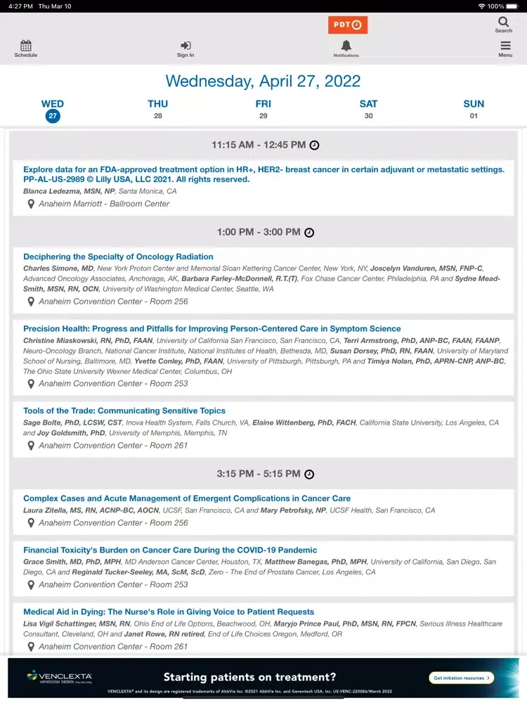 Captures d'écran de ONS Congress 2022 iPad 