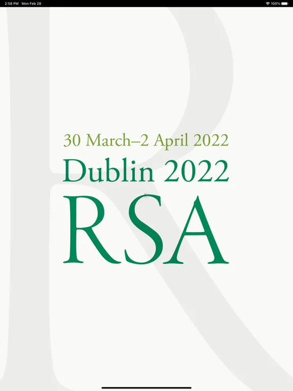 RSA Dublin 2022 iPad  Screenshots