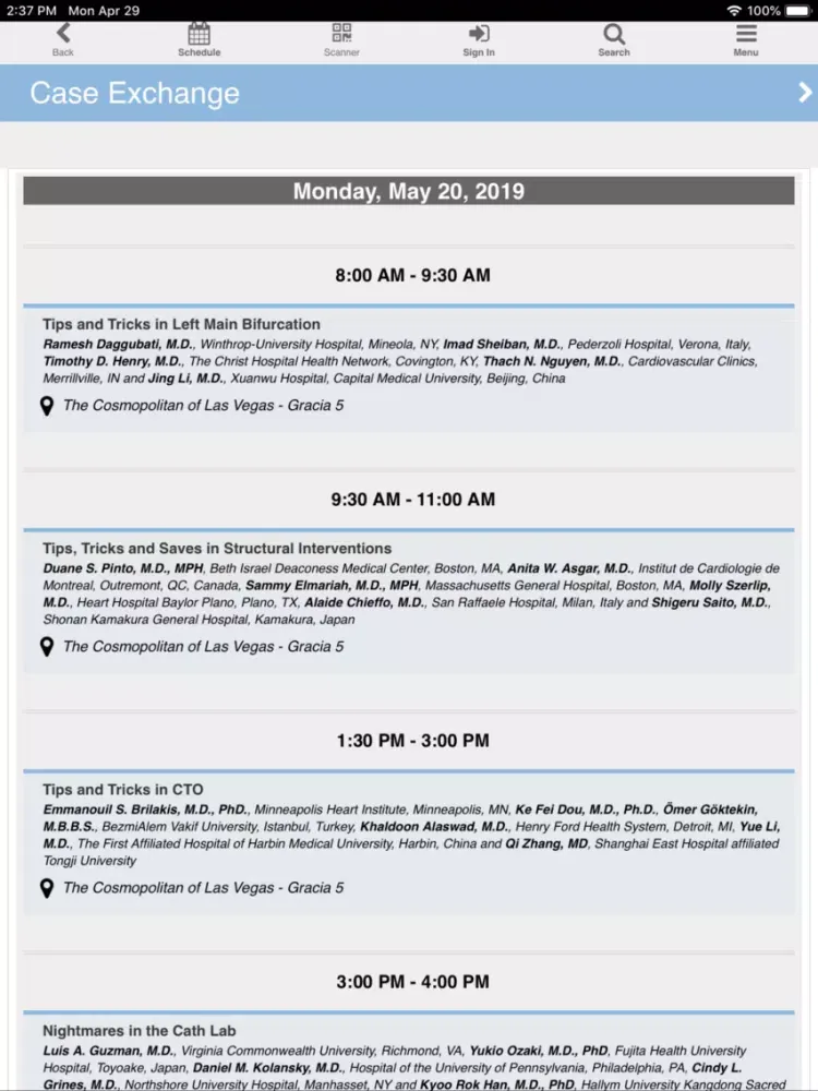 Ảnh chụp màn hình của SCAI 2019 iPad 