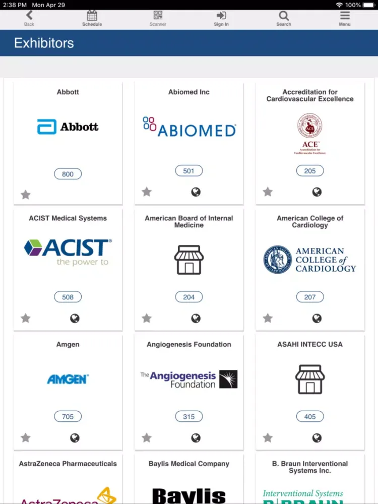 Ảnh chụp màn hình của SCAI 2019 iPad 