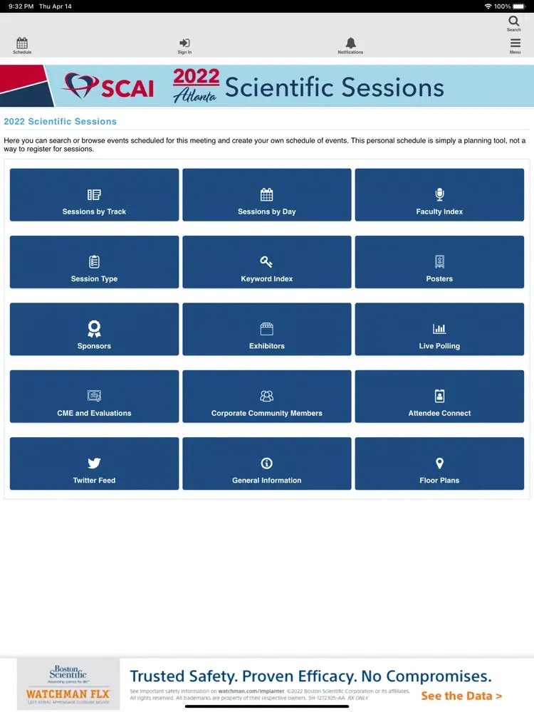 SCAI 2022 iPad  스크린샷