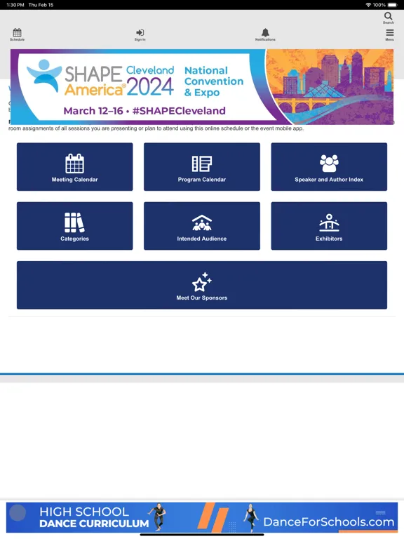 SHAPE America 2024 iPad  Screenshots